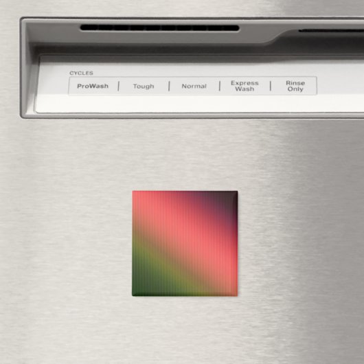 ストライプの,赤,緑,グラデーション装飾用クッション マグネット (インサイチュ (食洗機))