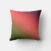 ストライプの，赤，緑，グラデーション クッション (裏面)