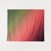 ストライプの，赤，緑，グラデーション タペストリー (正面(横))