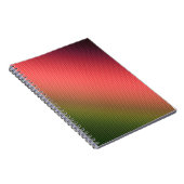 ストライプの,赤,緑,グラデーション ノートブック (右側)