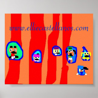 ストライプの, www.elliecastellanos.com - カスタマイズ ポスター