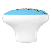 ストライプのangelfish漫画イラストレーション セラミックノブ (側面)