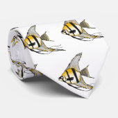 ストライプのangelfish漫画イラストレーション ネクタイ (ロール)