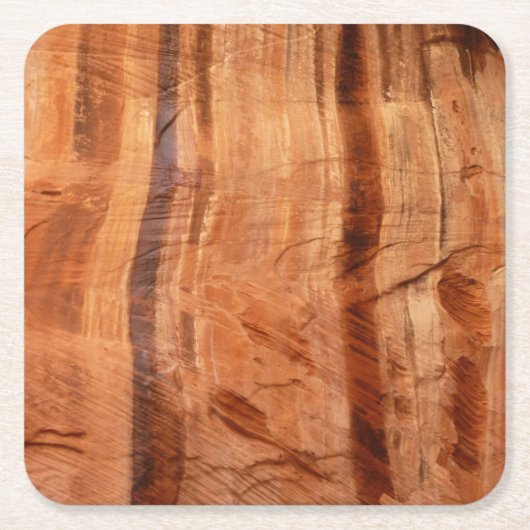 ストライプのRock of Double Arch Alcove II at Zion スクエアペーパーコースター (正面)