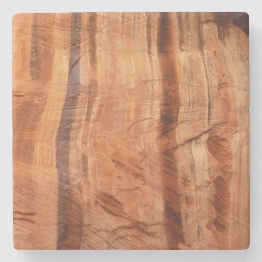 ストライプのRock of Double Arch Alcove II at Zion ストーンコースター (正面)