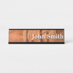 ストライプのRock of Double Arch Alcove II at Zion デスクネームプレート