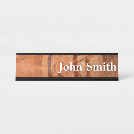 ストライプのRock of Double Arch Alcove II at Zion デスクネームプレート (正面)