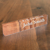 ストライプのRock of Double Arch Alcove II at Zion デスクネームプレート (側面)