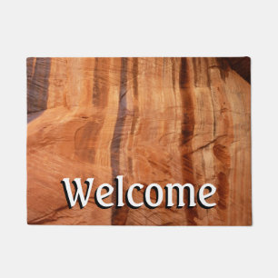 ストライプのRock of Double Arch Alcove II at Zion ドアマット
