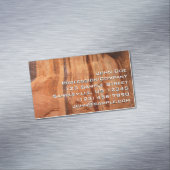 ストライプのRock of Double Arch Alcove II at Zion マグネット名刺 (インサイチュ)