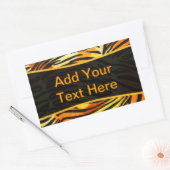 ストライプのTiger Furプリントパタパーソナライズされたーン 長方形シール (封筒)