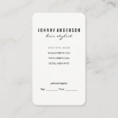 ストライプはさみアポイントメント 予約カード (裏面)