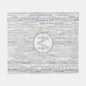 ストライプは銀製の白い家または寮の装飾に点を打ちます フリースブランケット (正面(横))