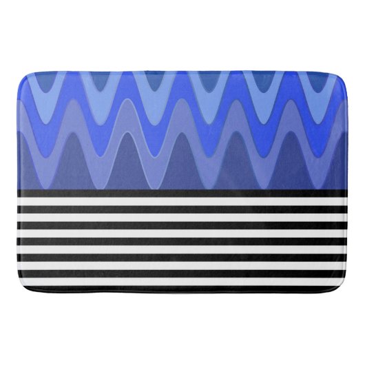 ストライプアイディアとパターンミックス バスマット (正面)