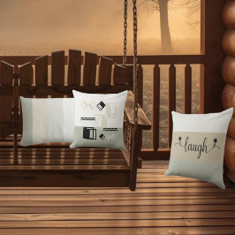 ストライプアース音笑う"装飾装飾用クッション クッション