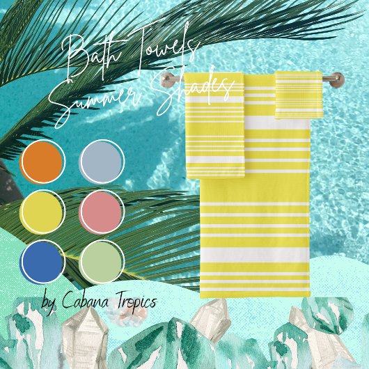 ストライプイエローバスタオオルセット バスタオルセット