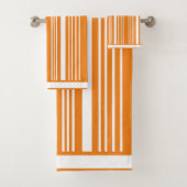 ストライプオレンジと白 バスタオルセット (インサイチュ)
