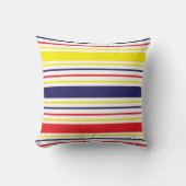 ストライプカラフル夏 クッション (正面)