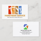 ストライプカラフル手具改装 名刺 (正面/裏面)