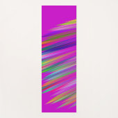ストライプカラフル明るい赤紫色の背景モダン ヨガマット (正面)