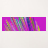 ストライプカラフル明るい赤紫色の背景モダン ヨガマット (正面(横))