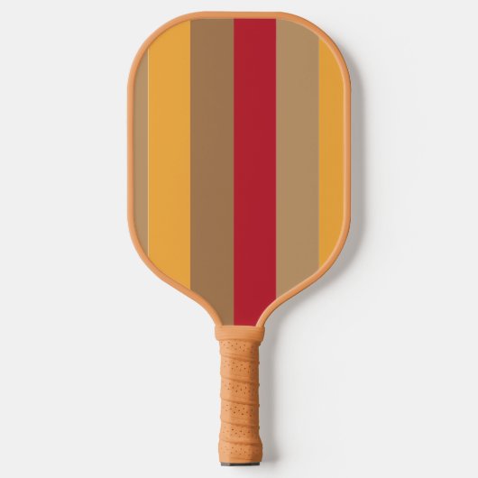 ストライプカラフル縦ストライプ列 ピックルボールラケット (正面)