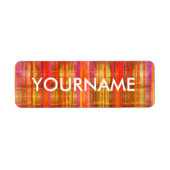 ストライプカラフルArt Pattern Name Label ラベル (正面)