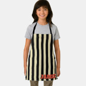ストライプキッストライプのド料理工芸パーソナライズされた エプロン (インサイチュ)