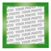 ストライプグラデーション – 緑+アイディア フォトキューブ (正面)