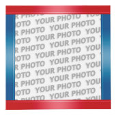 ストライプグラデーション – 赤い青+アイディア フォトキューブ (右)