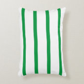 ストライプケリー緑と白ミニマル幅 アクセントクッション (正面(垂直))