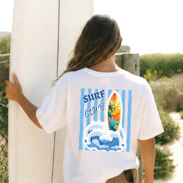 ストライプサーフボードビーチウェア Tシャツ