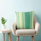 ストライプシーフオムグリーンと小麦装飾用クッション クッション (椅子)
