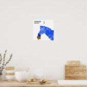 ストライプスポット対スポット ポスター (キッチン)