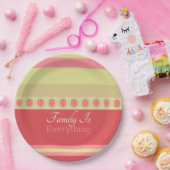 ストライプズインパステルシェード ペーパープレート (パーティー)