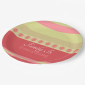 ストライプズインパステルシェード ペーパープレート (アングル)