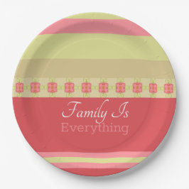 ストライプズインパステルシェード ペーパープレート