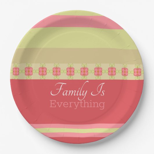 ストライプズインパステルシェード ペーパープレート (正面)