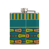 ストライプティール(緑がかった色):スキットル フラスク (裏面)