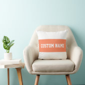 ストライプテンプレートと名前 クッション (椅子)