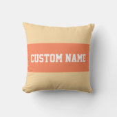 ストライプテンプレートと名前 クッション (正面)