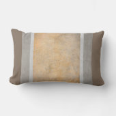 ストライプデザイン動揺して枕グレーとタン ランバークッション (正面)