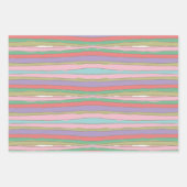 ストライプドットとハッピーバースデーレタリング ラッピングペーパーシート (正面)