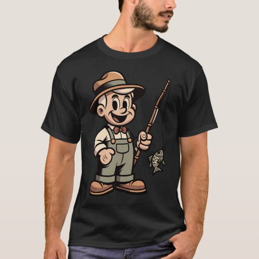 ストライプドバス釣り  Tシャツ (正面)