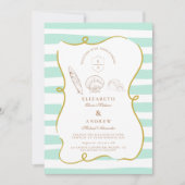 ストライプドビーチウェディング 招待状 (正面)