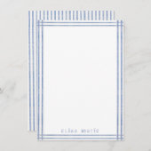 ストライプノテカパーソナライズされたード ノートカード (正面/裏面)