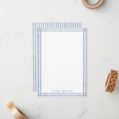 ストライプノテカパーソナライズされたード ノートカード (正面/裏面インサイチュ)