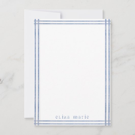 ストライプノテカパーソナライズされたード ノートカード (正面)