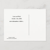 ストライプハートと日付の保存 案内ポストカード (裏面)