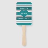 ストライプハートカスタム文字ハンドファン ハンドファン (裏面)